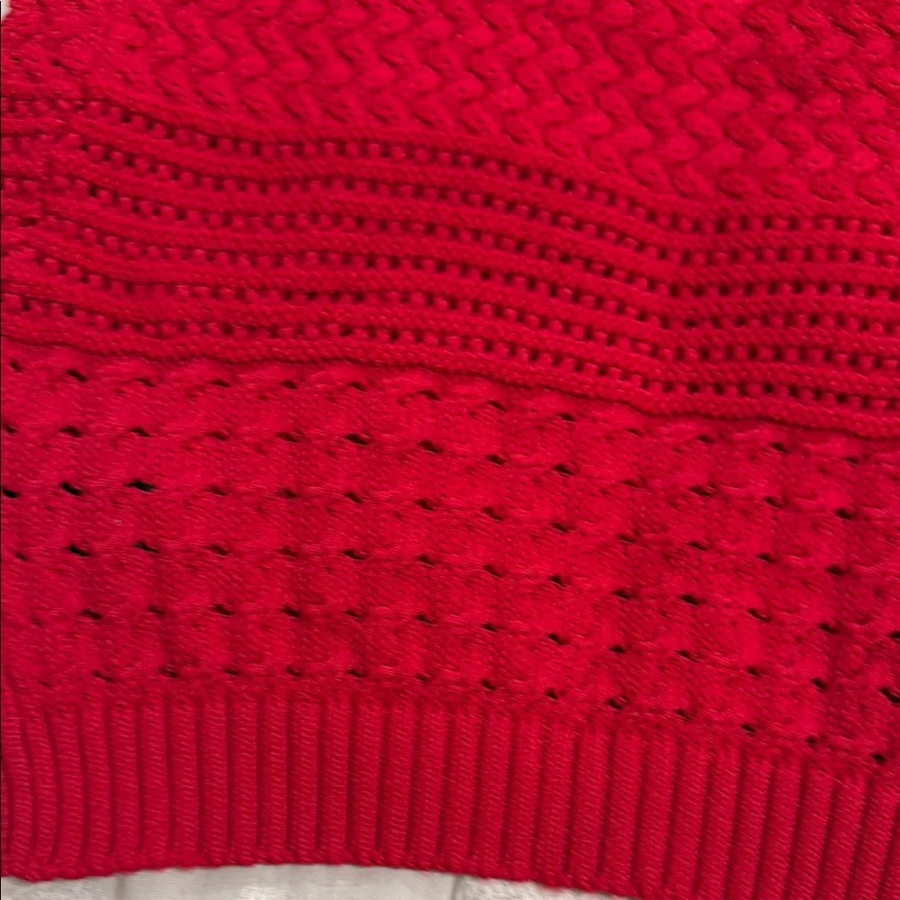 Astr Red Ribbed Crop Tank Top like new. Size small - Picture 7 of 8